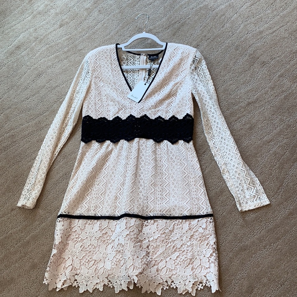 Bardot Bella Lace Dress in Limestone - Picture 12 of 12